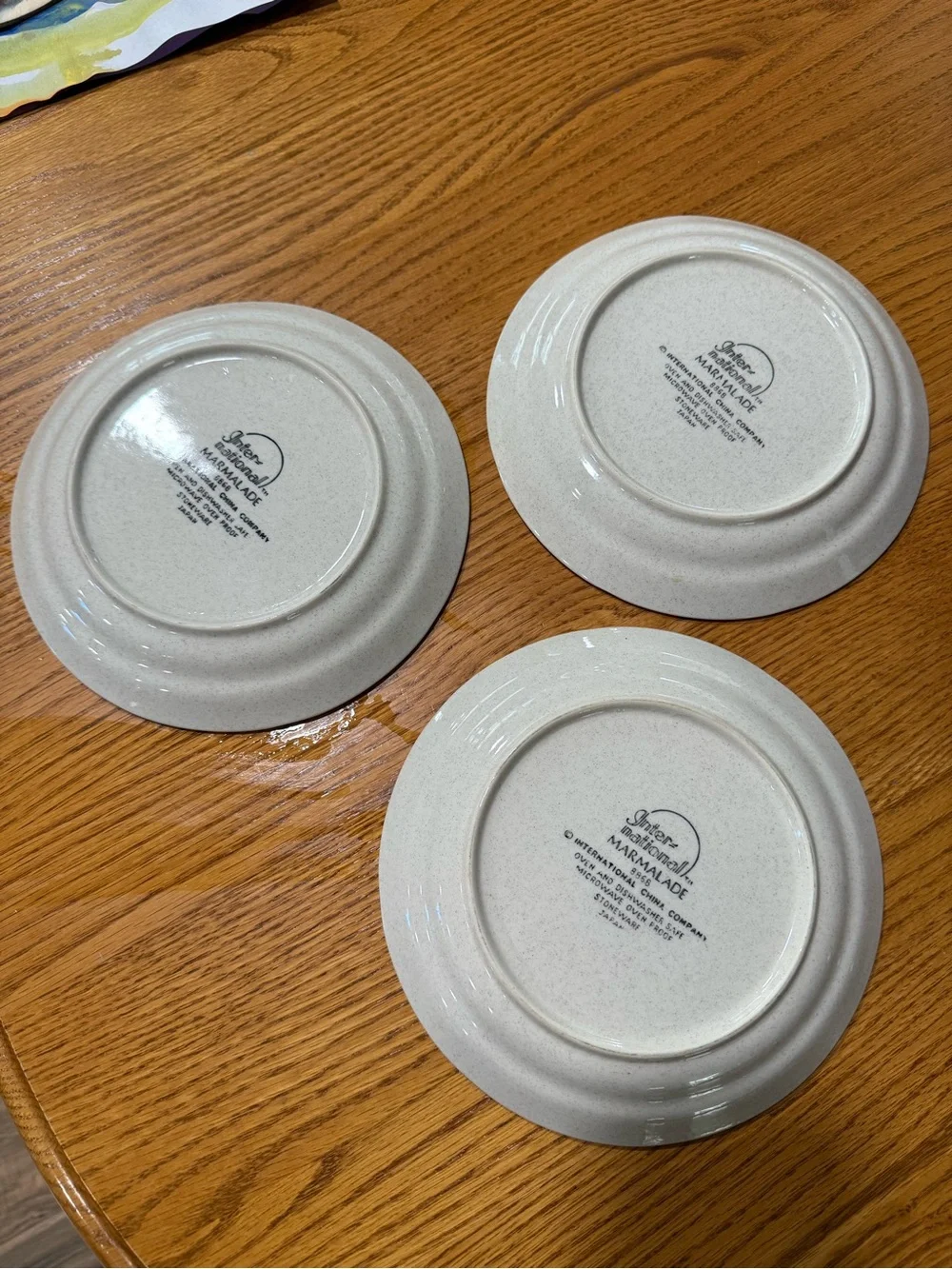 Vintage marmalade plates - set of 3